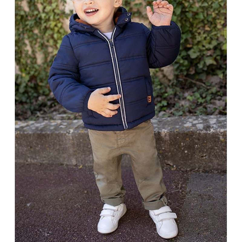 Doudoune à capuche doublée micropolaire bébé garçon pas cher - - Extradingue
