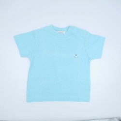 Tee-shirt turquoise bébé garçon