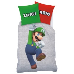 Parure de couette 1 personne "Mario et Luigi"