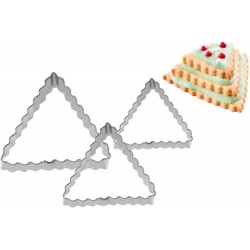 Emporte-pièce Triangle ondulé en 3 parties - 4, 5 et 6 cm