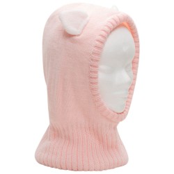Cagoule en tricot avec oreilles en relief bébé fille