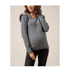 Pull en tricot de grossesse
