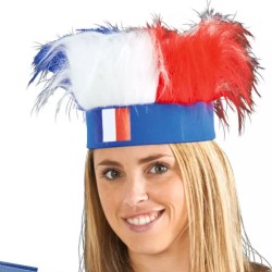 Coiffe chevelue supporter France
