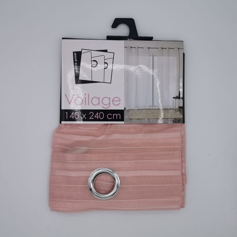 Voilage oeillets 140x240 cm - Rose Voilage oeillets 140x240 cm - Rose