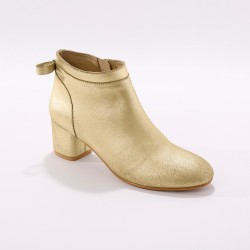 BOOTS CUIR DORE