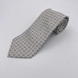 Cravate carreaux blanche