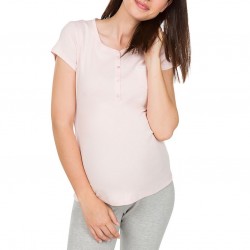 Tee-shirt homewear de grossesse et d'allaitement