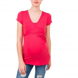 Tee-shirt manches courtes de grossesse et d'allaitement