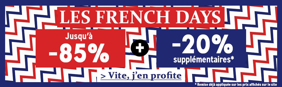 French Days : jusqu'à -85%