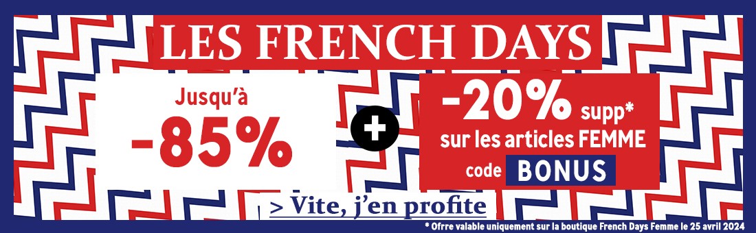 French Days : jusqu'à -85%